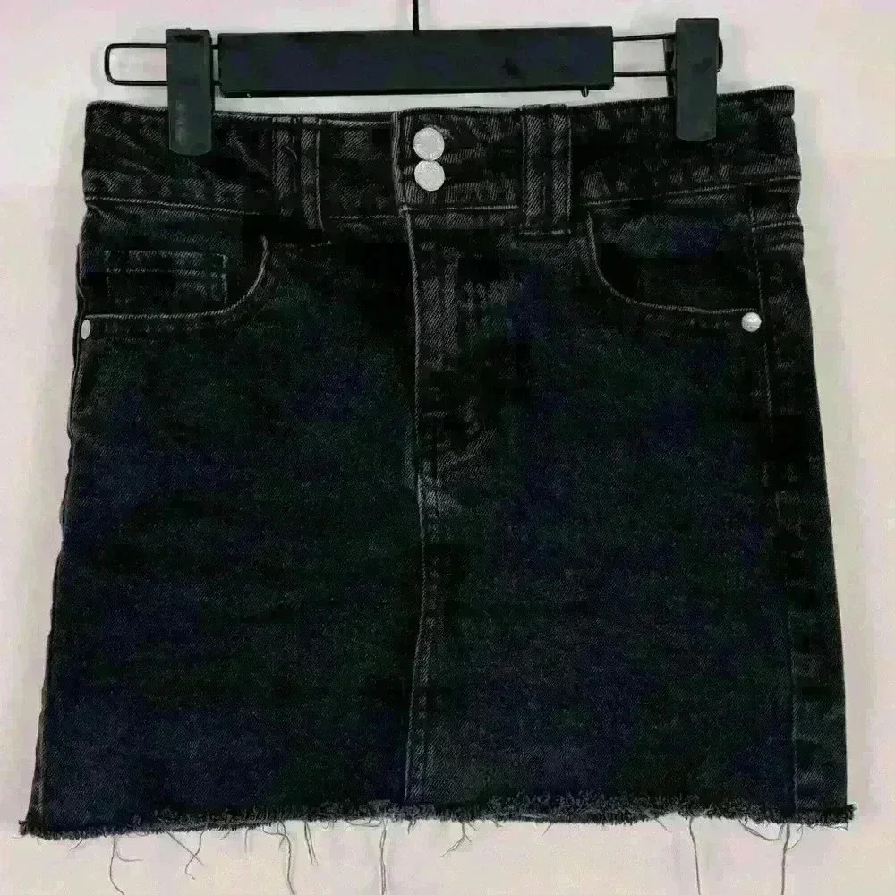 Black Denim Skirt goth whimsigoth